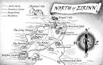 Jack Flint and the Spellbinders Curse North of Eirinn - Map - art by Geoff Taylor
