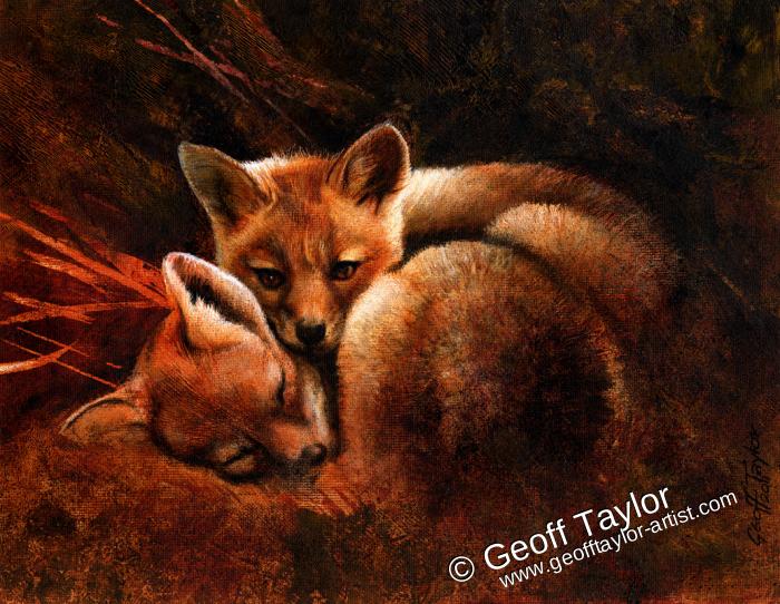 Fox Cubs Resting