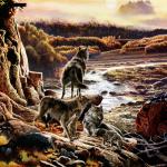 Detail Image of wolves - art by Geoff Taylor